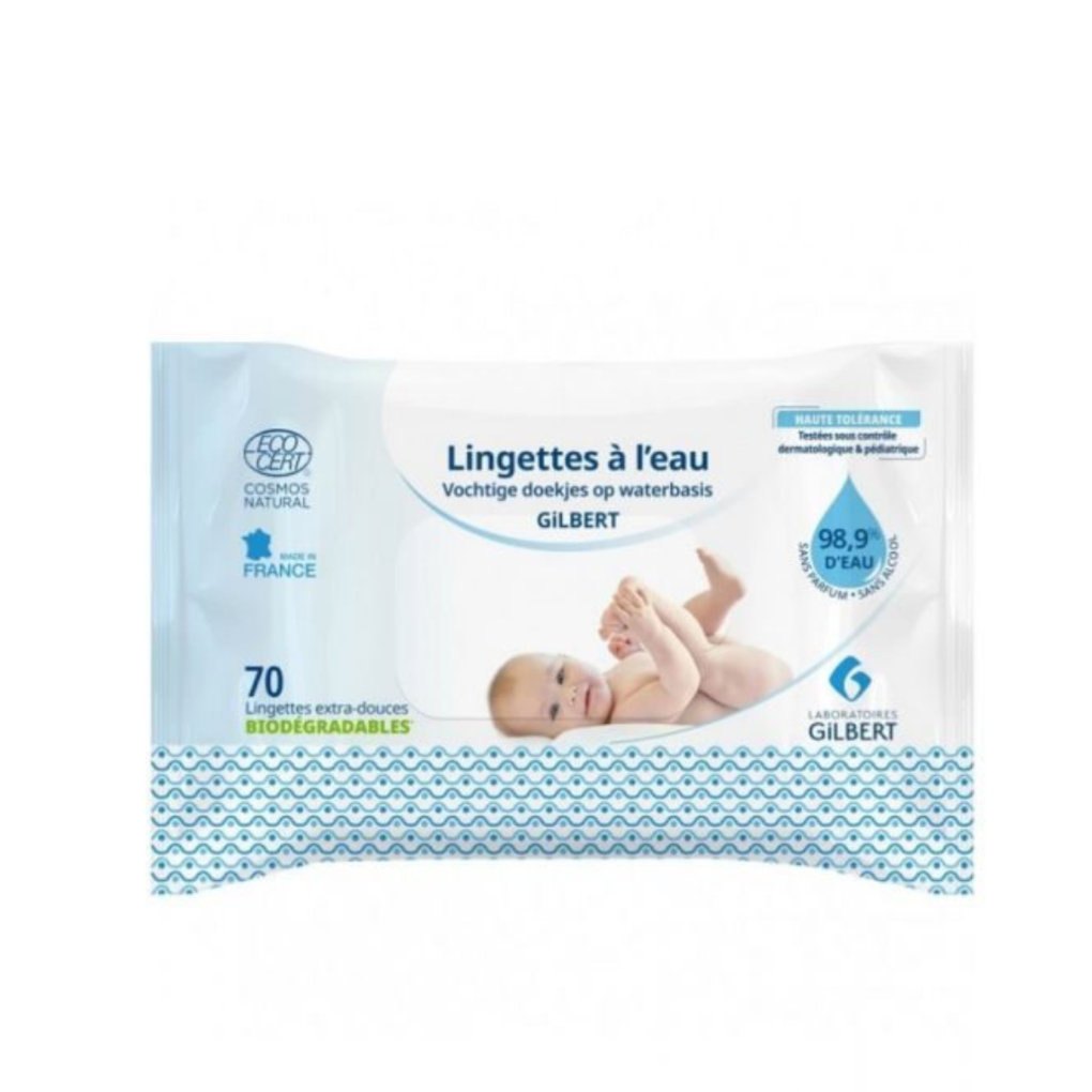 Gilbert lingettes eau 70pcs