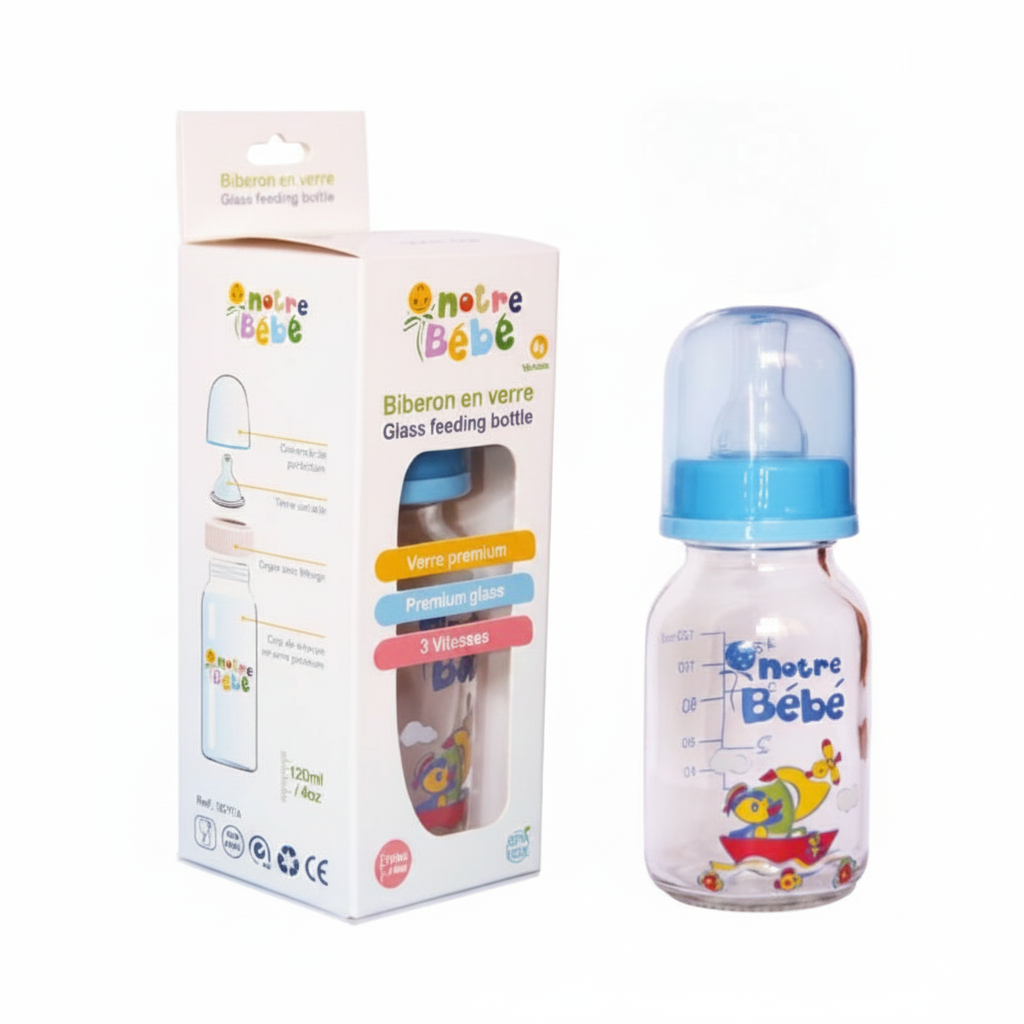 [B2B-299] Notre Bébé biberon verre PM 120ml