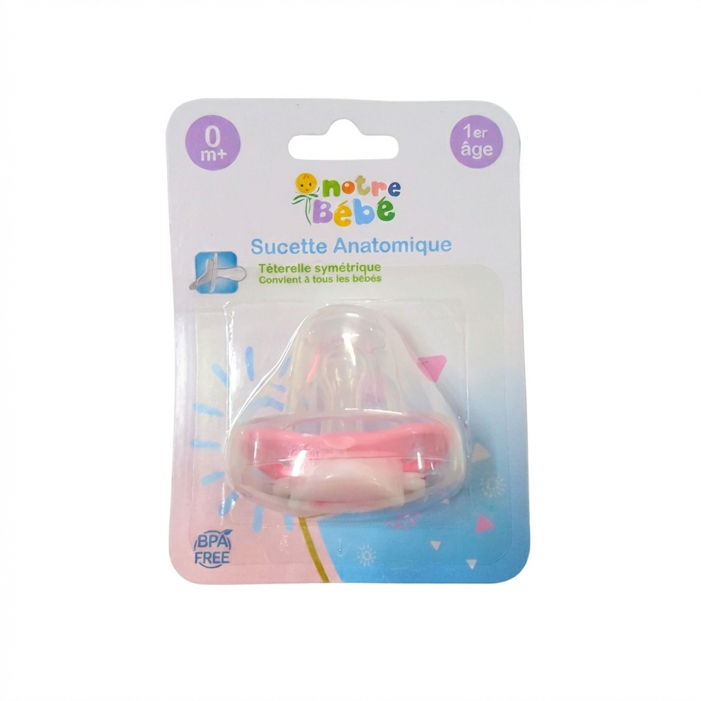 Notre Bébé sucette anatomique ronde 1g
